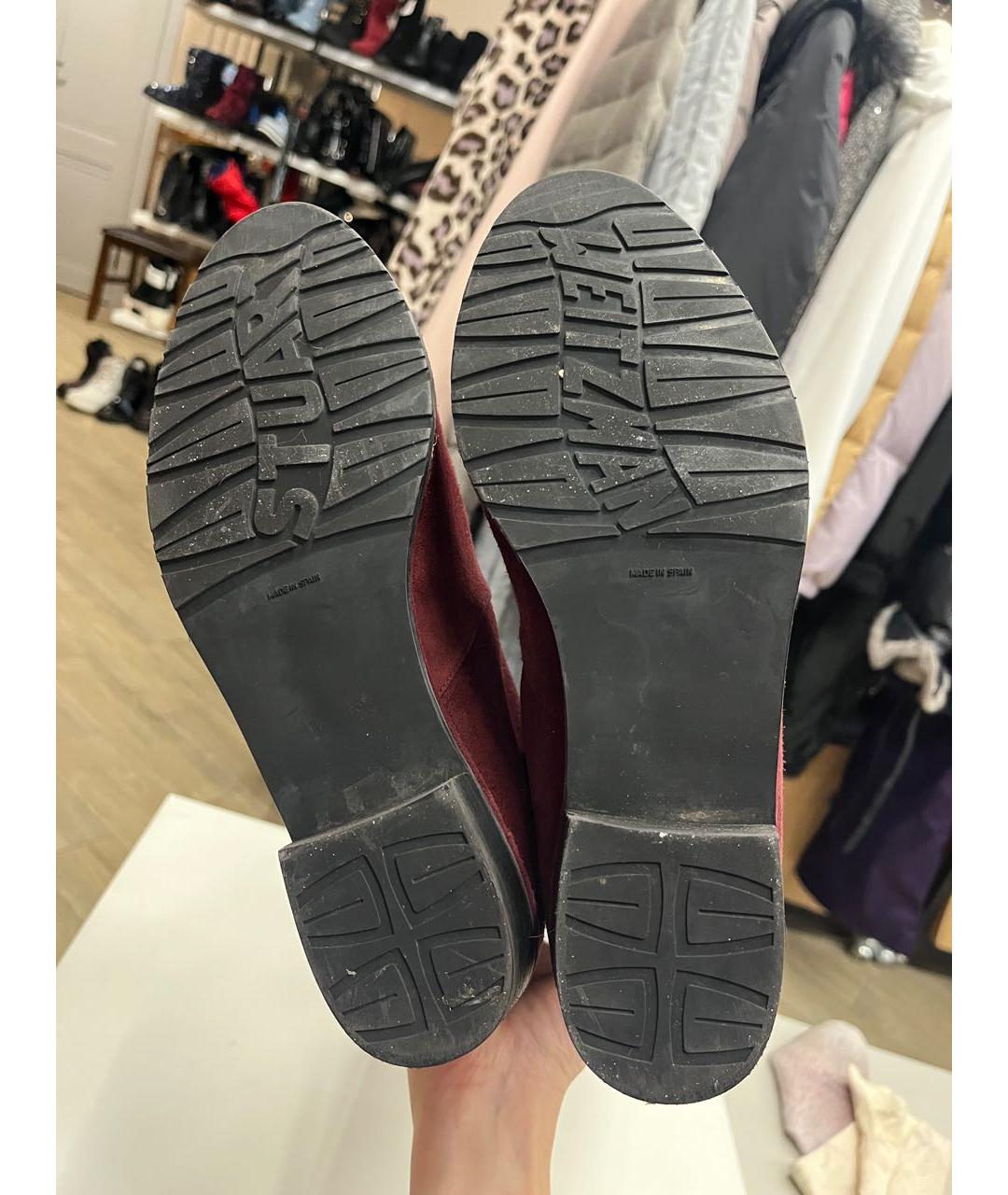 STUART WEITZMAN Бордовые замшевые ботфорты, фото 2