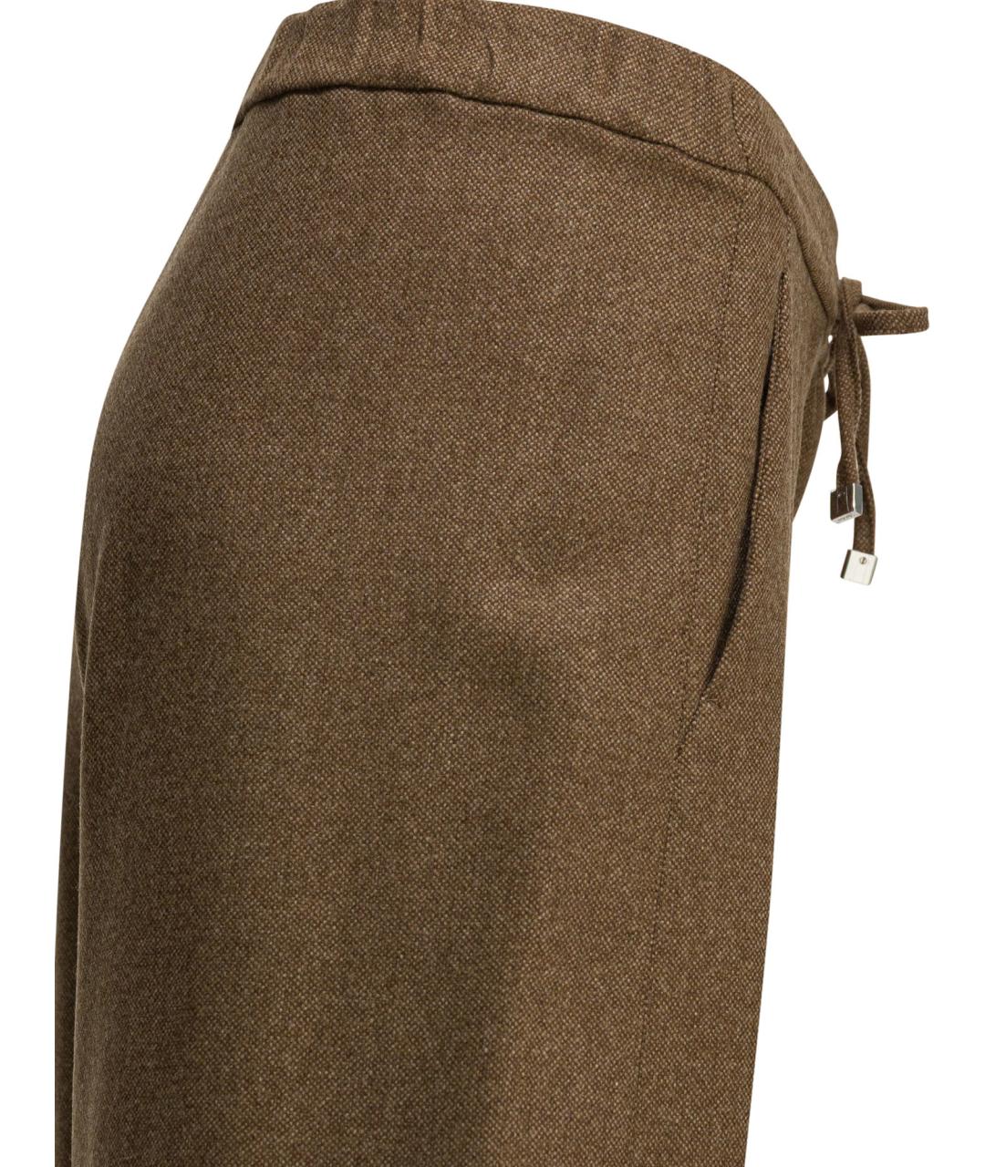 'S MAX MARA Бежевые шерстяные прямые брюки, фото 4