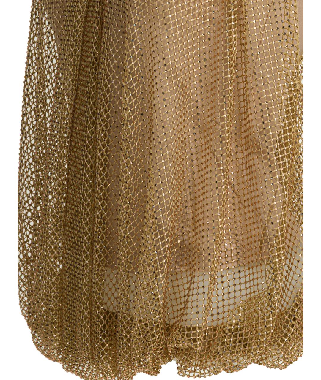 SPORTMAX Золотая полиэстеровая блузы, фото 4