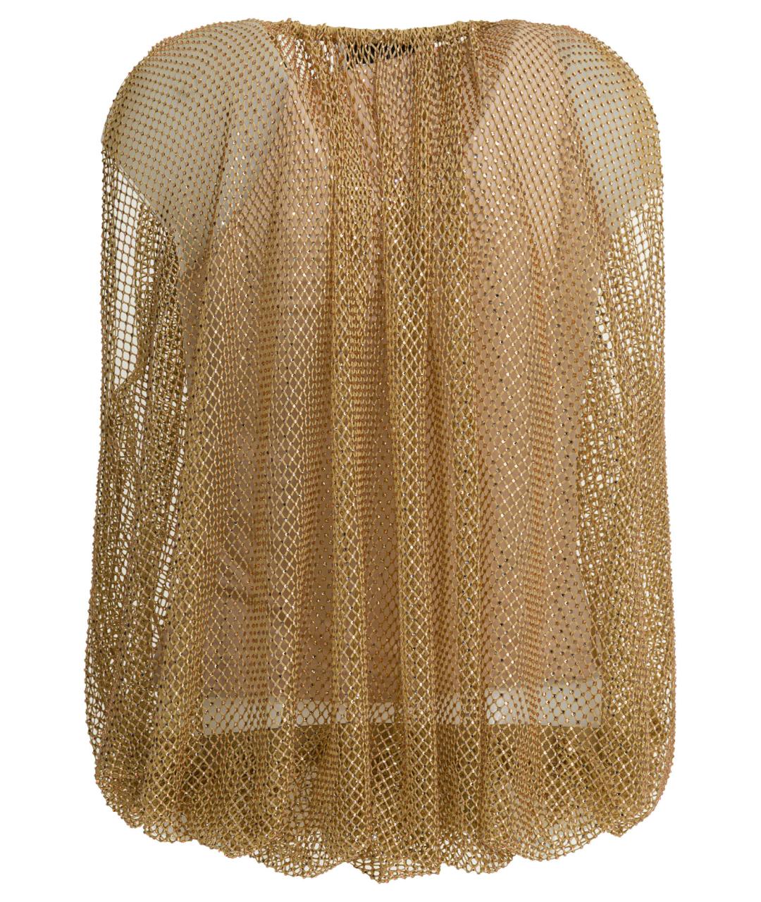 SPORTMAX Золотая полиэстеровая блузы, фото 2
