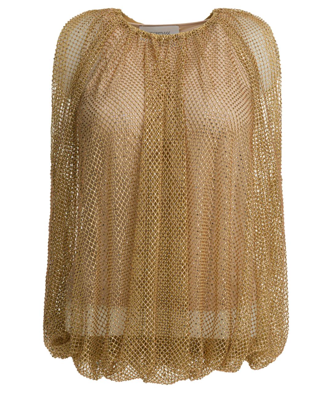 SPORTMAX Золотая полиэстеровая блузы, фото 1