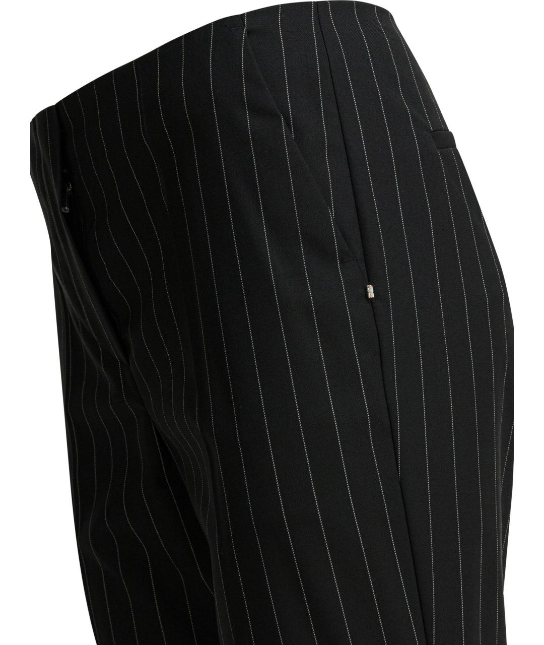 SPORTMAX Черные шерстяные прямые брюки, фото 4