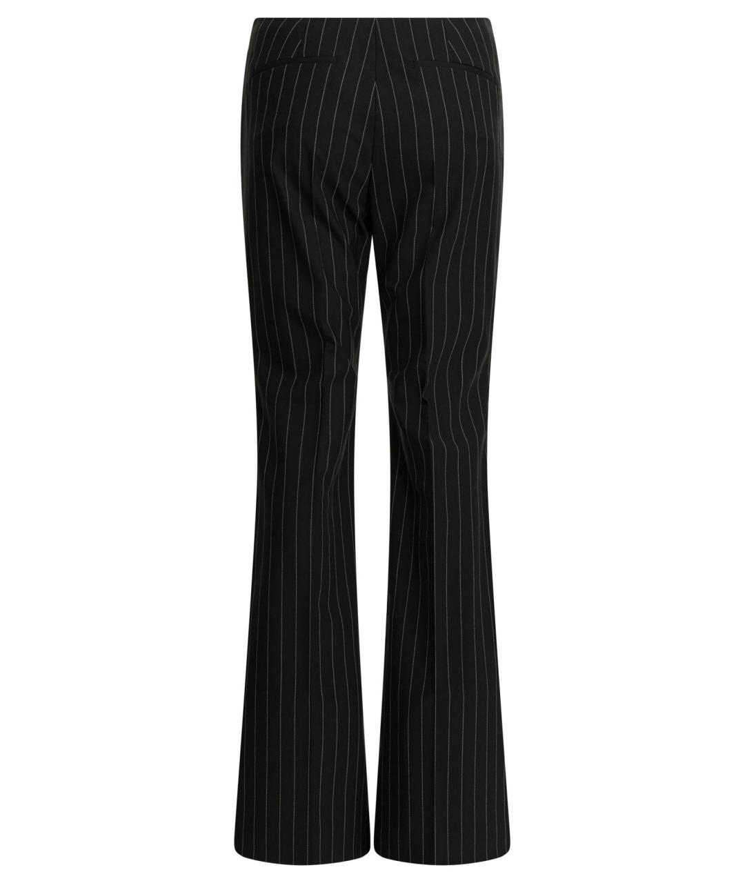 SPORTMAX Черные шерстяные прямые брюки, фото 2