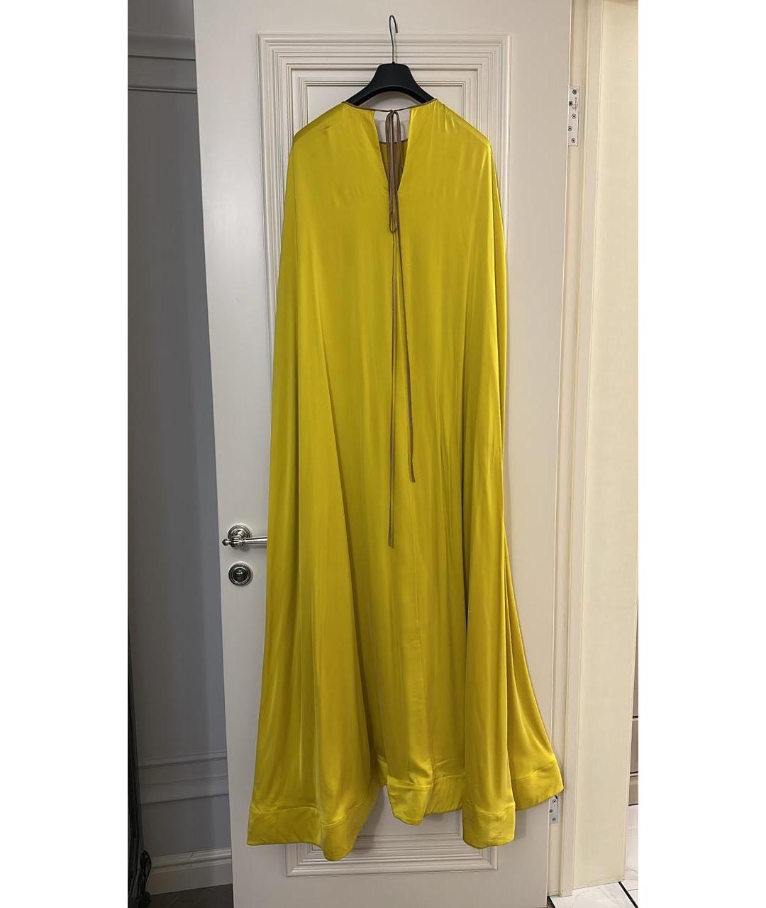 ROKSANDA Горчичное шелковое вечернее платье, фото 2