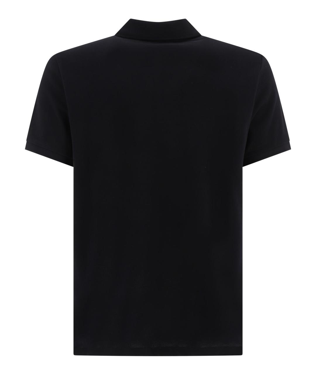 Ami Paris Черное хлопковое поло с коротким рукавом, фото 2