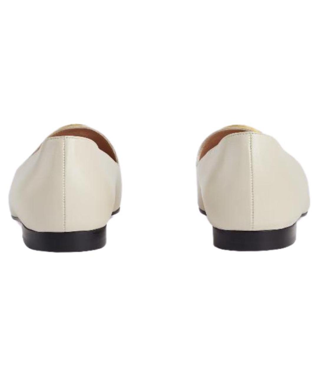 GUCCI Бежевые кожаные лоферы, фото 5