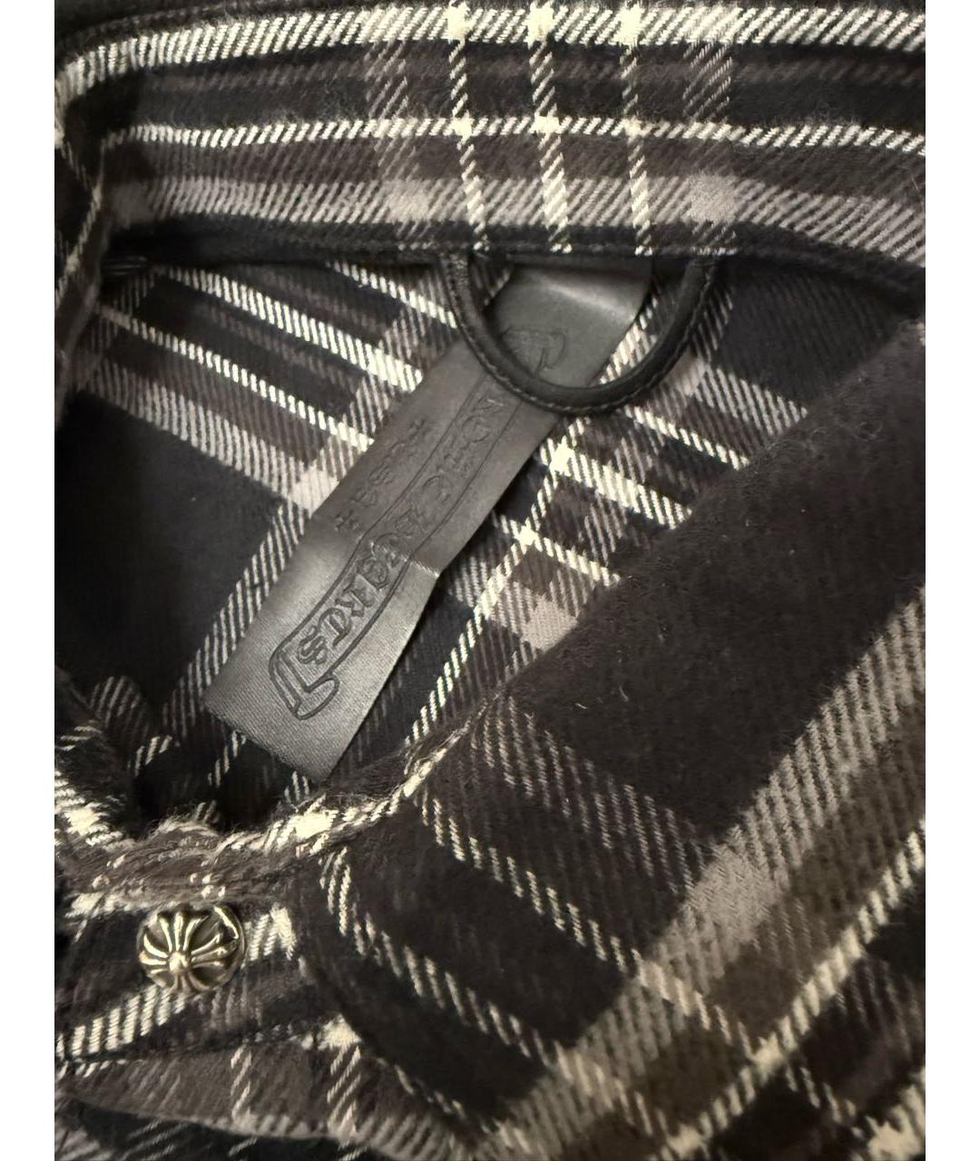 CHROME HEARTS Серая хлопковая классическая рубашка, фото 3