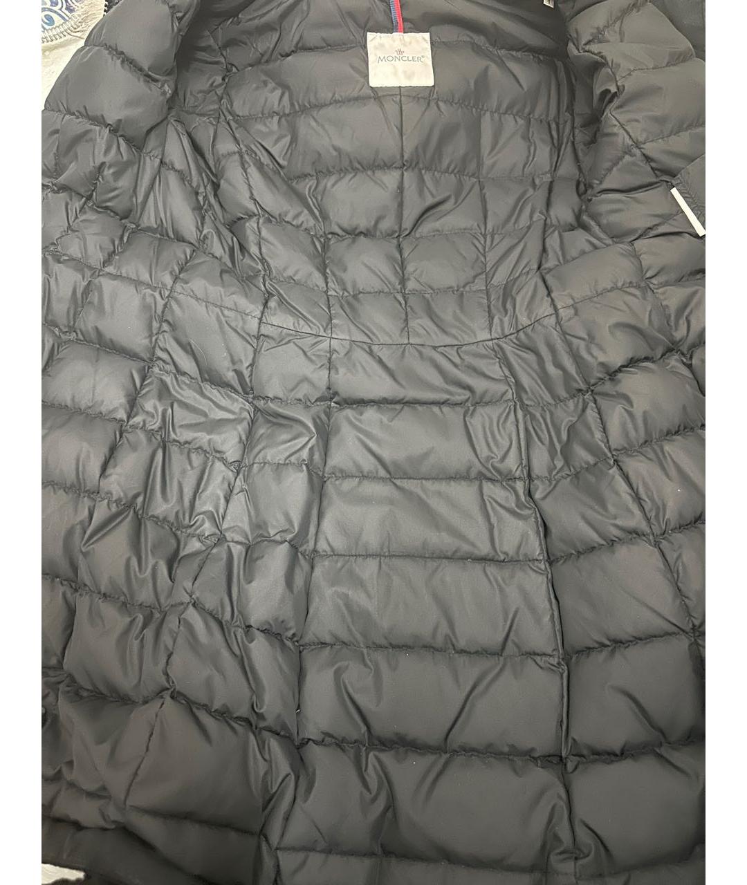 MONCLER Черная меховая парка, фото 5