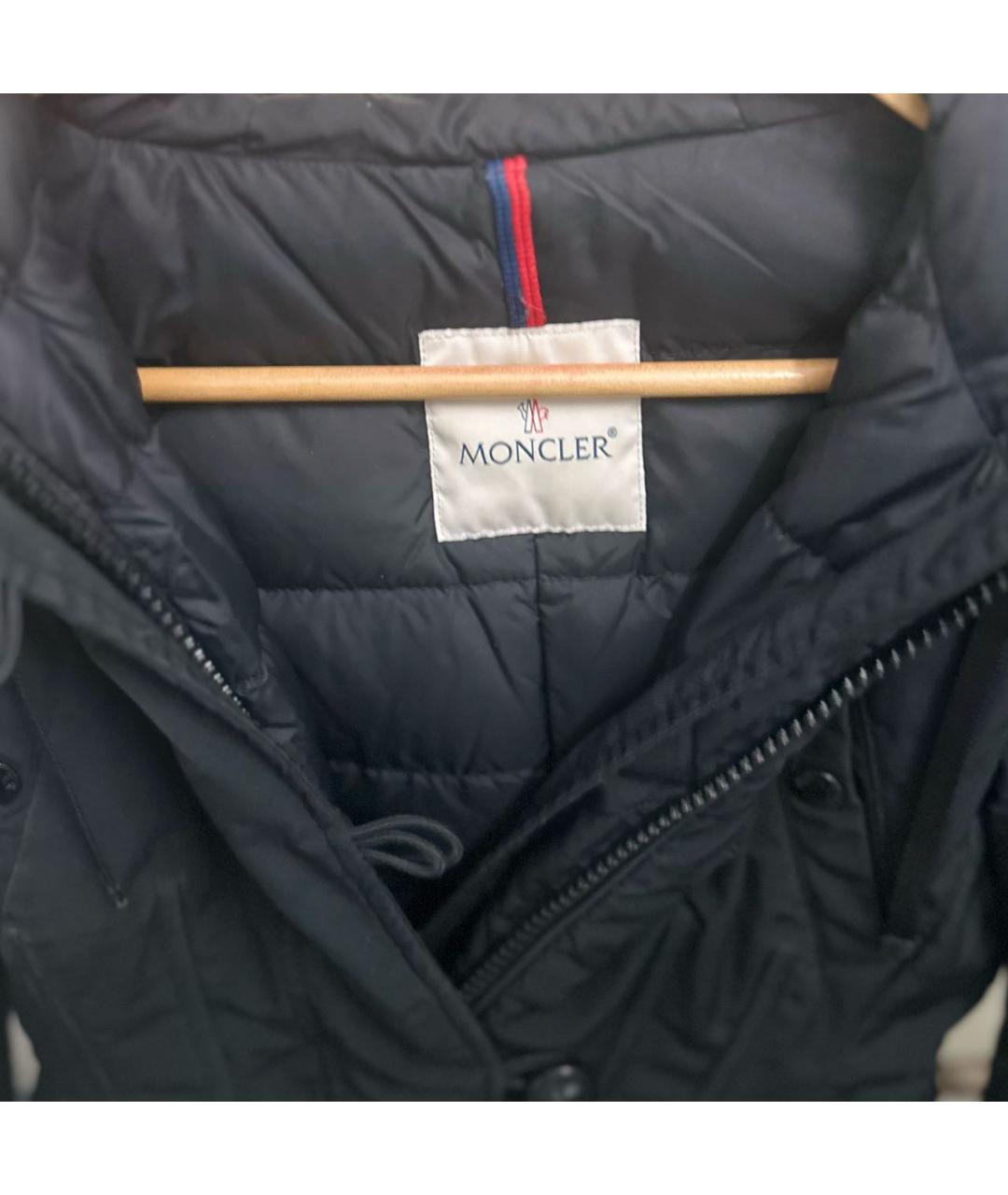 MONCLER Черная меховая парка, фото 3