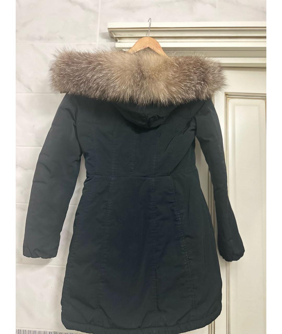 MONCLER Черная меховая парка, фото 2