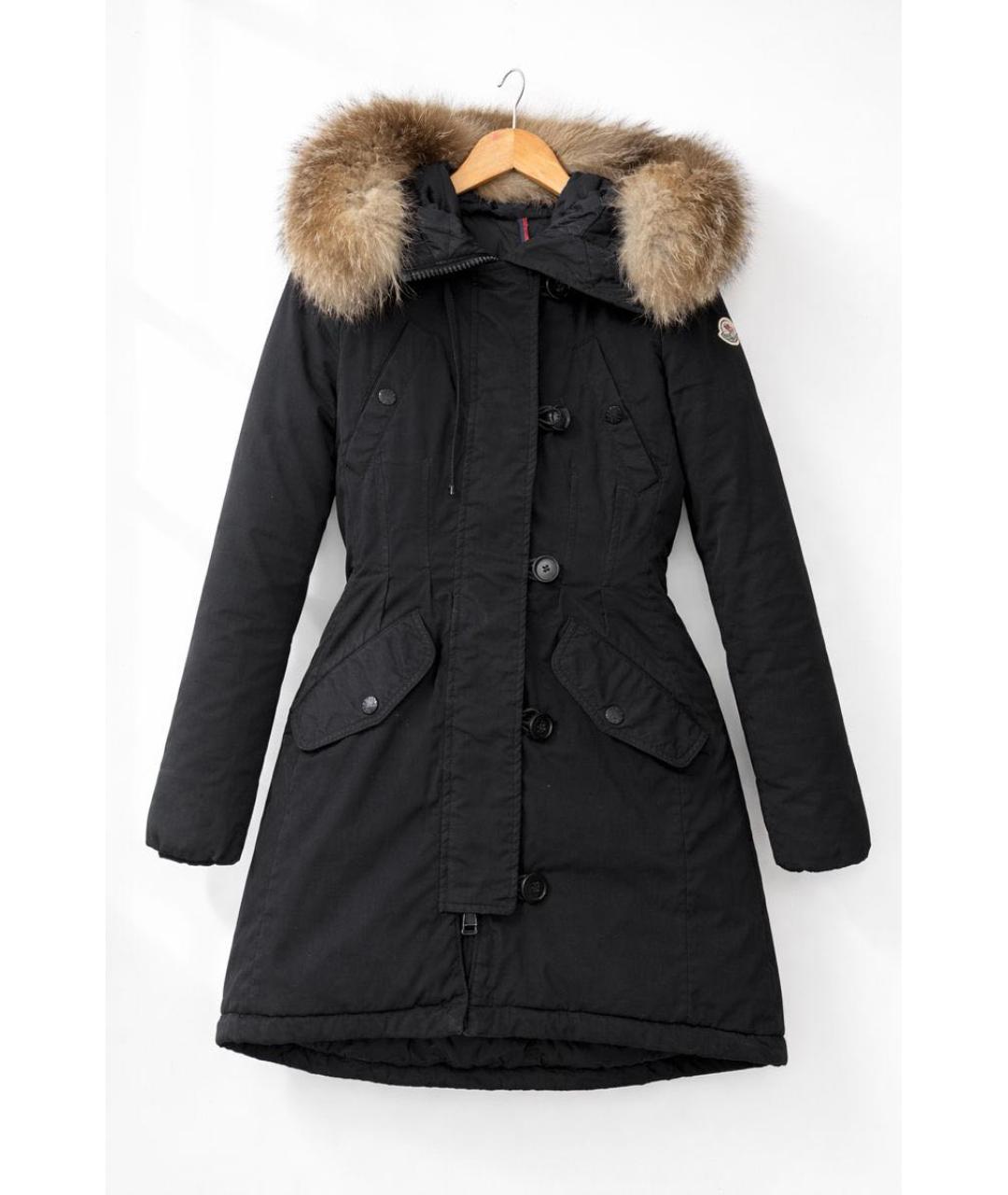 MONCLER Черная меховая парка, фото 9