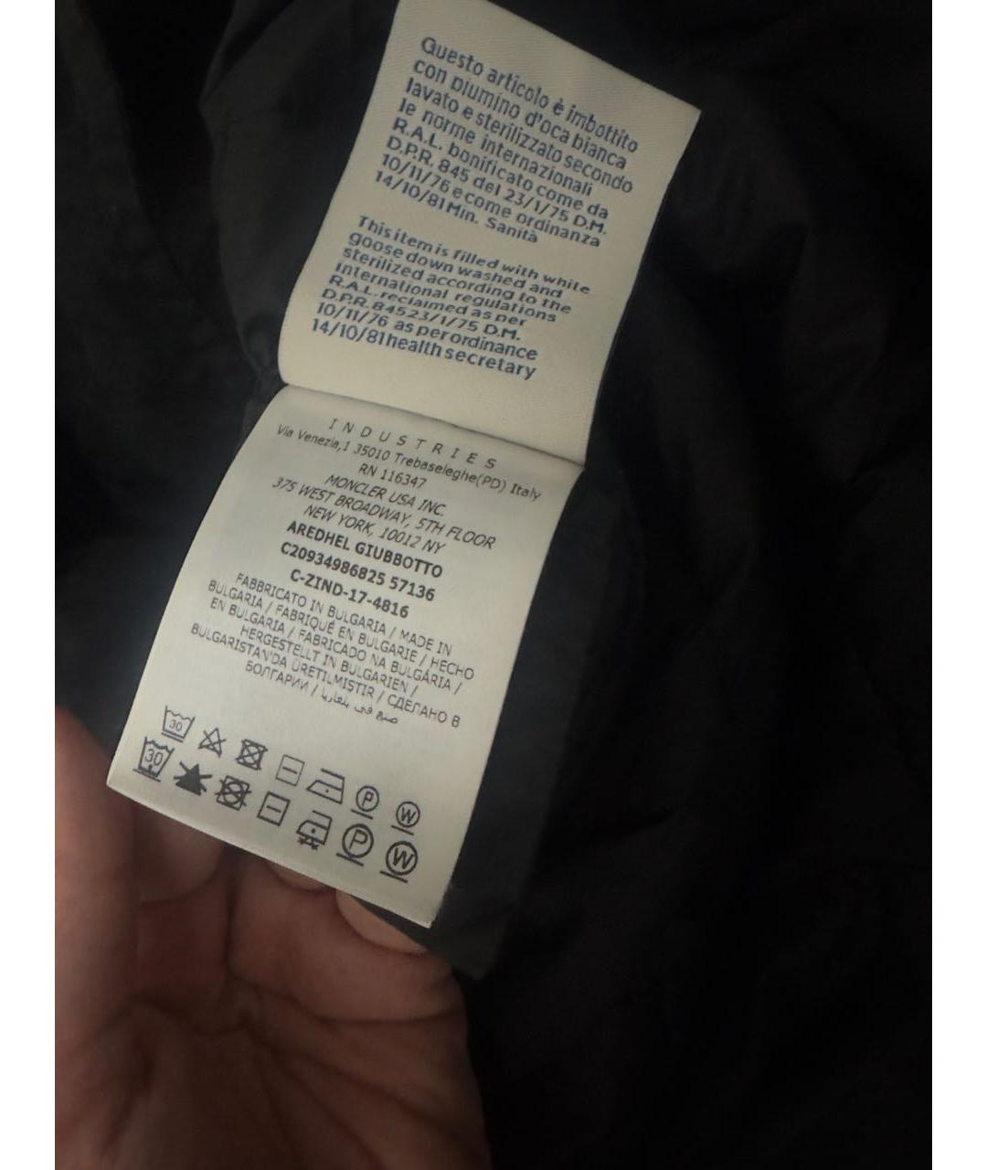 MONCLER Черная меховая парка, фото 8