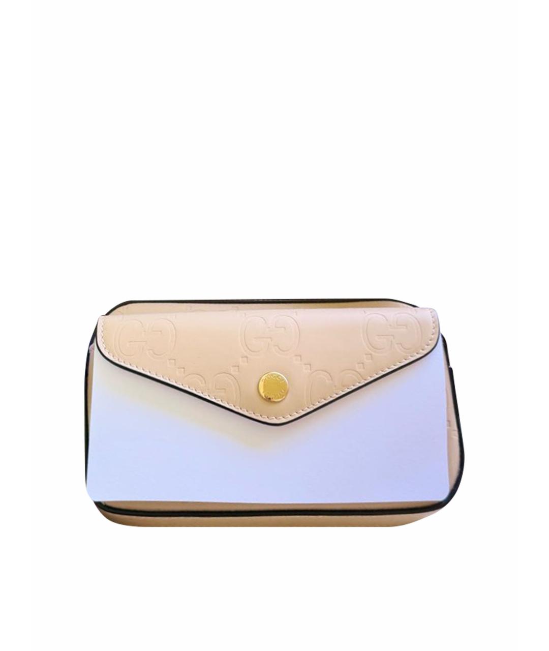 GUCCI Бежевая кожаная сумка через плечо, фото 1