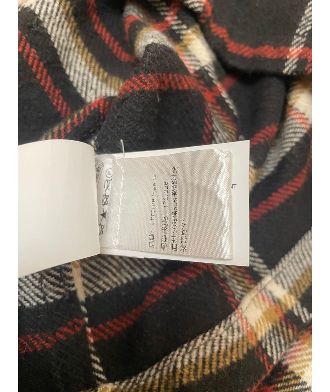 CHROME HEARTS Бордовая хлопко-полиэстеровая классическая рубашка, фото 5