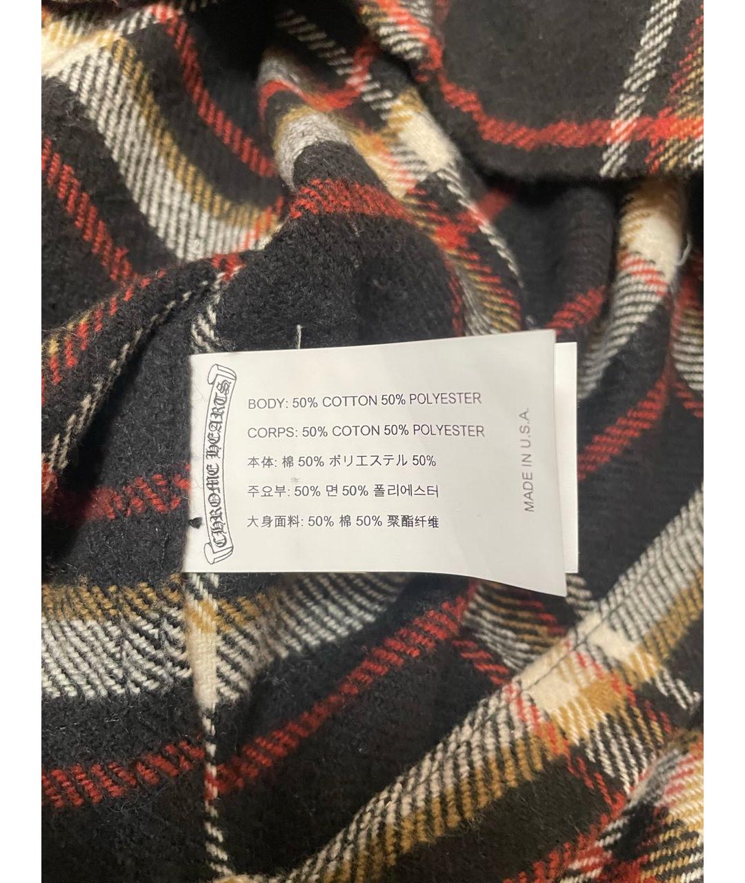 CHROME HEARTS Бордовая хлопко-полиэстеровая классическая рубашка, фото 3