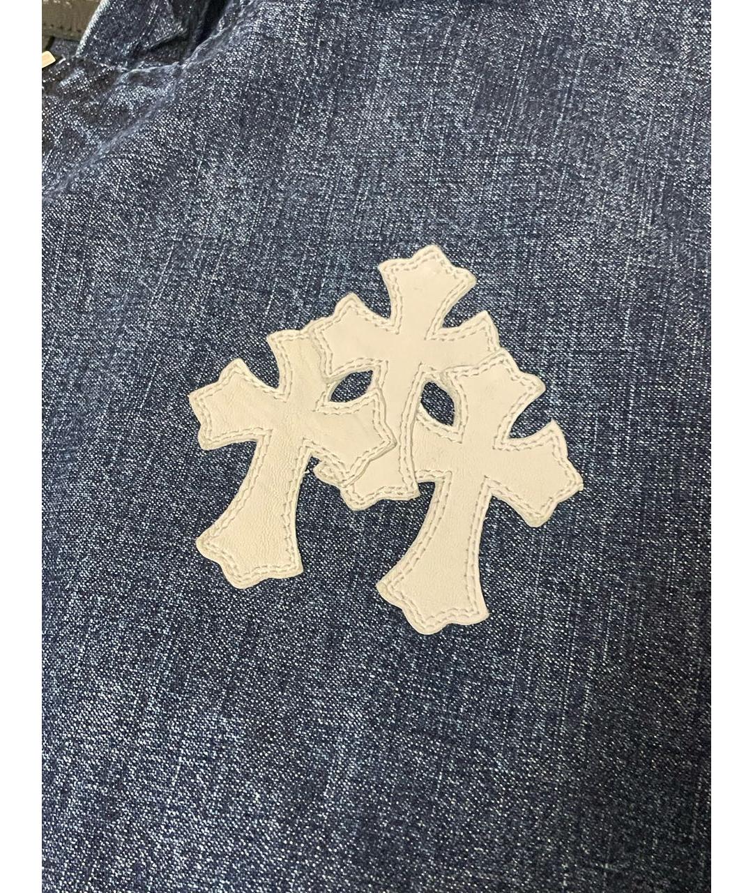 CHROME HEARTS Темно-синяя хлопковая куртка, фото 5