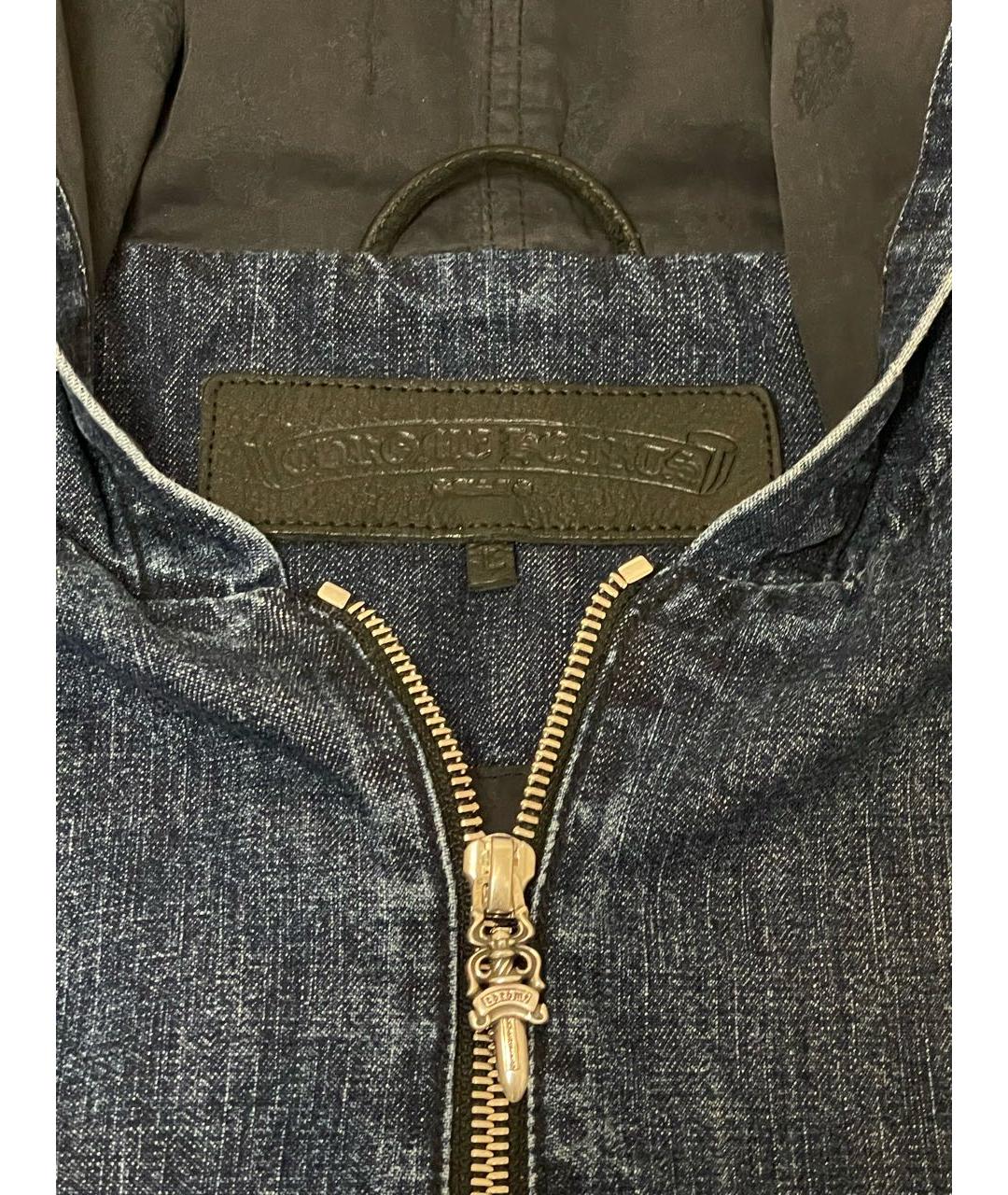 CHROME HEARTS Темно-синяя хлопковая куртка, фото 3