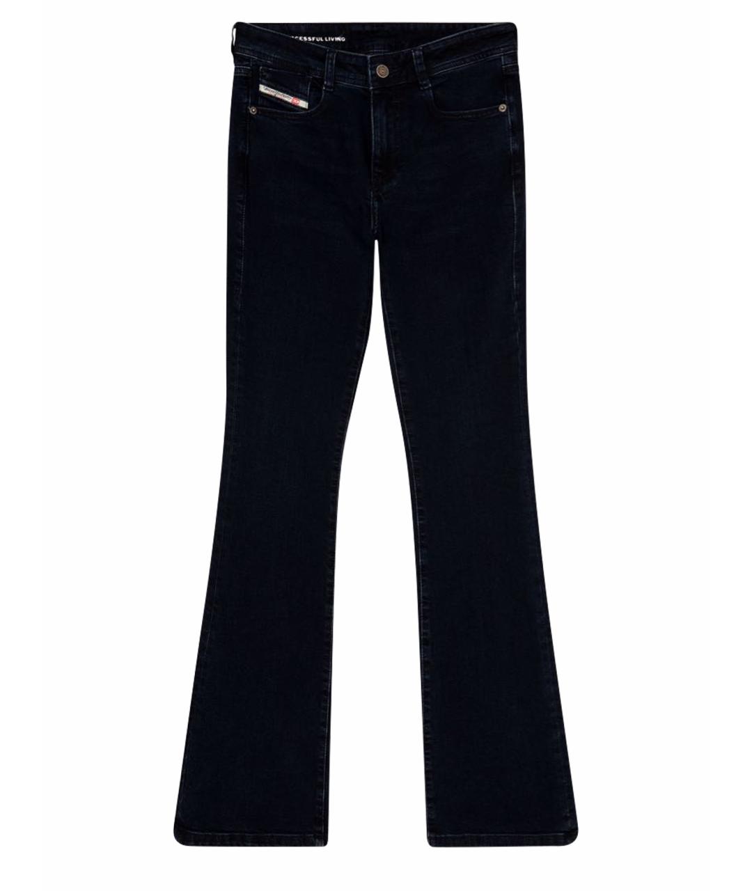 DIESEL Темно-синие хлопко-полиэстеровые джинсы клеш, фото 1
