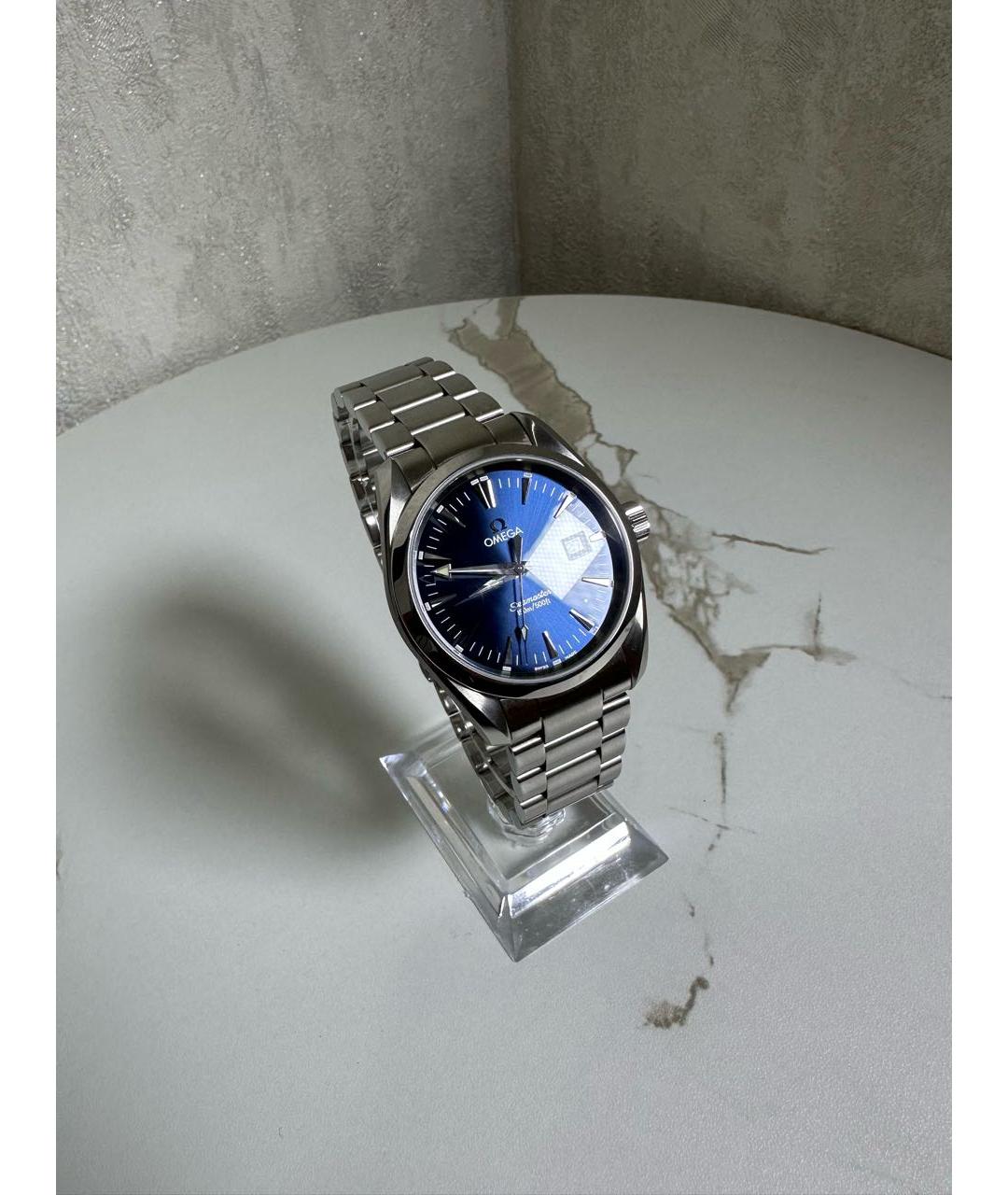 OMEGA Серебряные металлические часы, фото 7