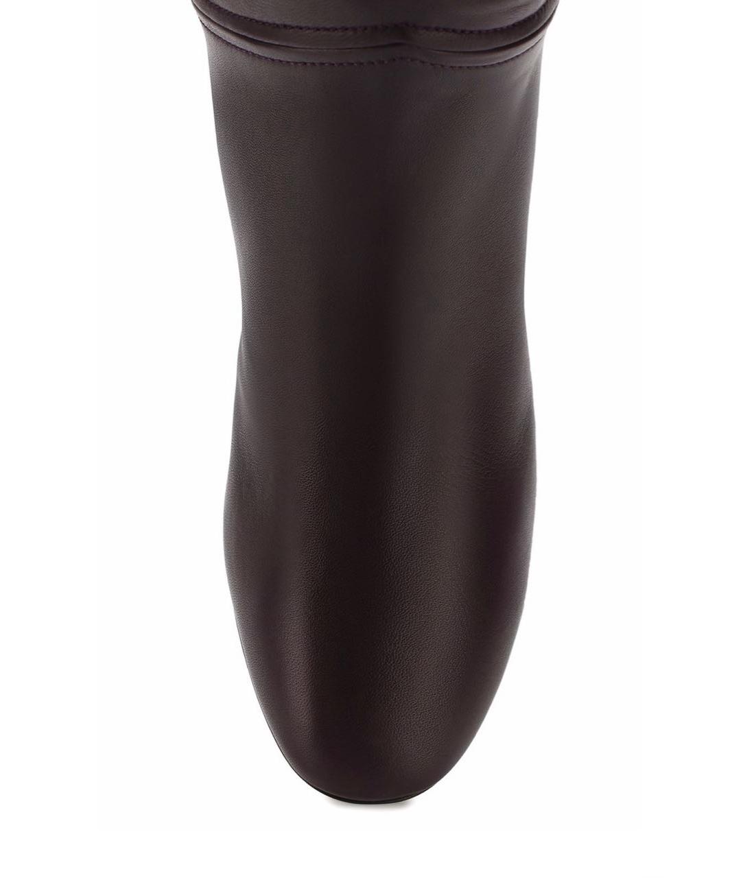 LORO PIANA Фиолетовые кожаные сапоги, фото 4