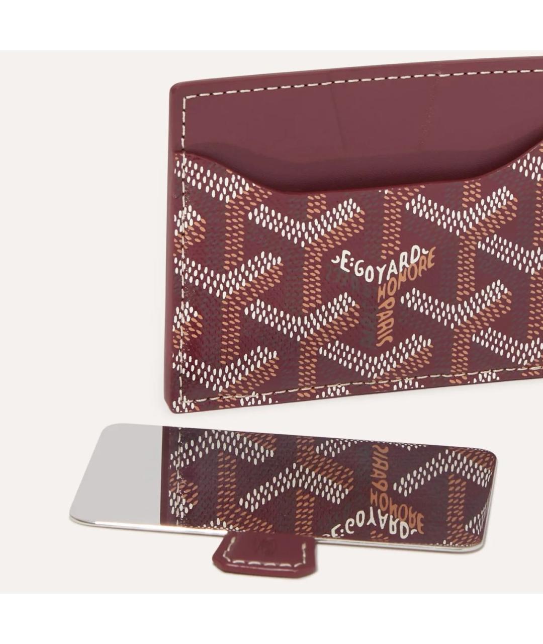 GOYARD Бордовый кардхолдер, фото 2