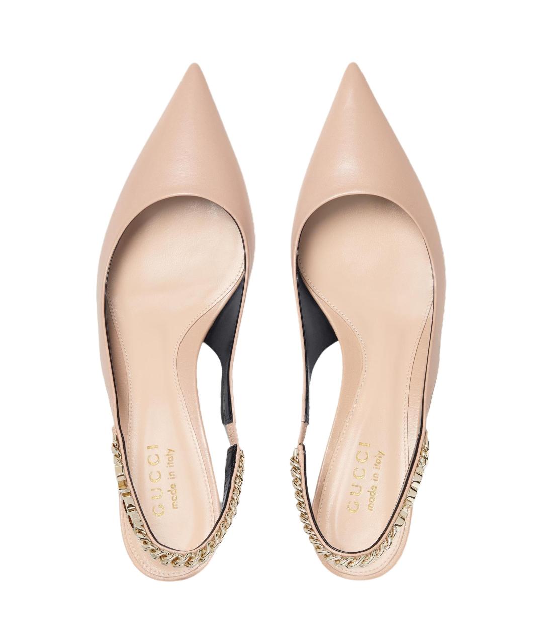 GUCCI Розовые кожаные туфли, фото 4