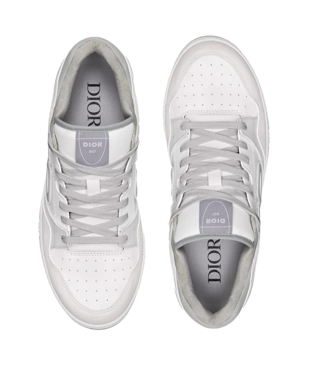 CHRISTIAN DIOR Белые кожаные низкие кроссовки / кеды, фото 5