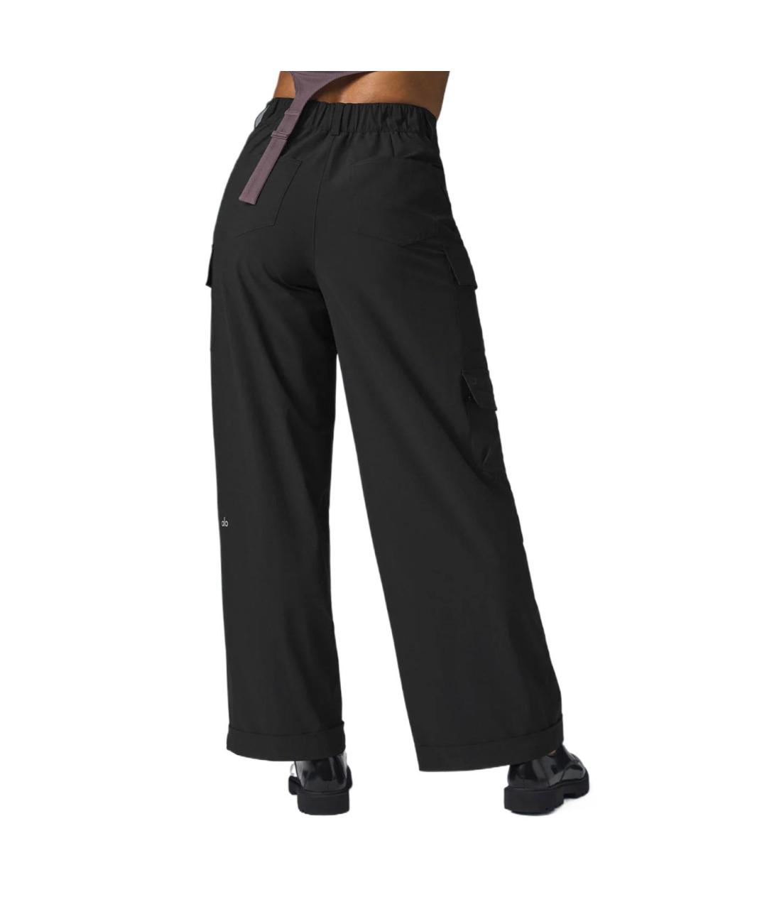 ALO YOGA Черные прямые брюки, фото 2