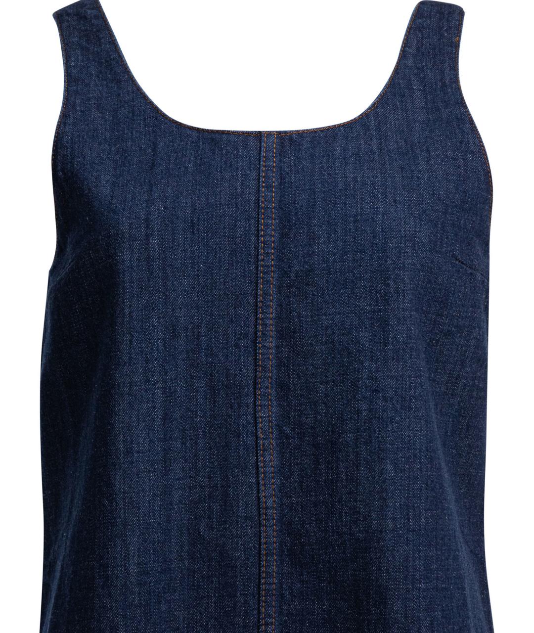 Ami Paris Синее хлопковое повседневное платье, фото 3