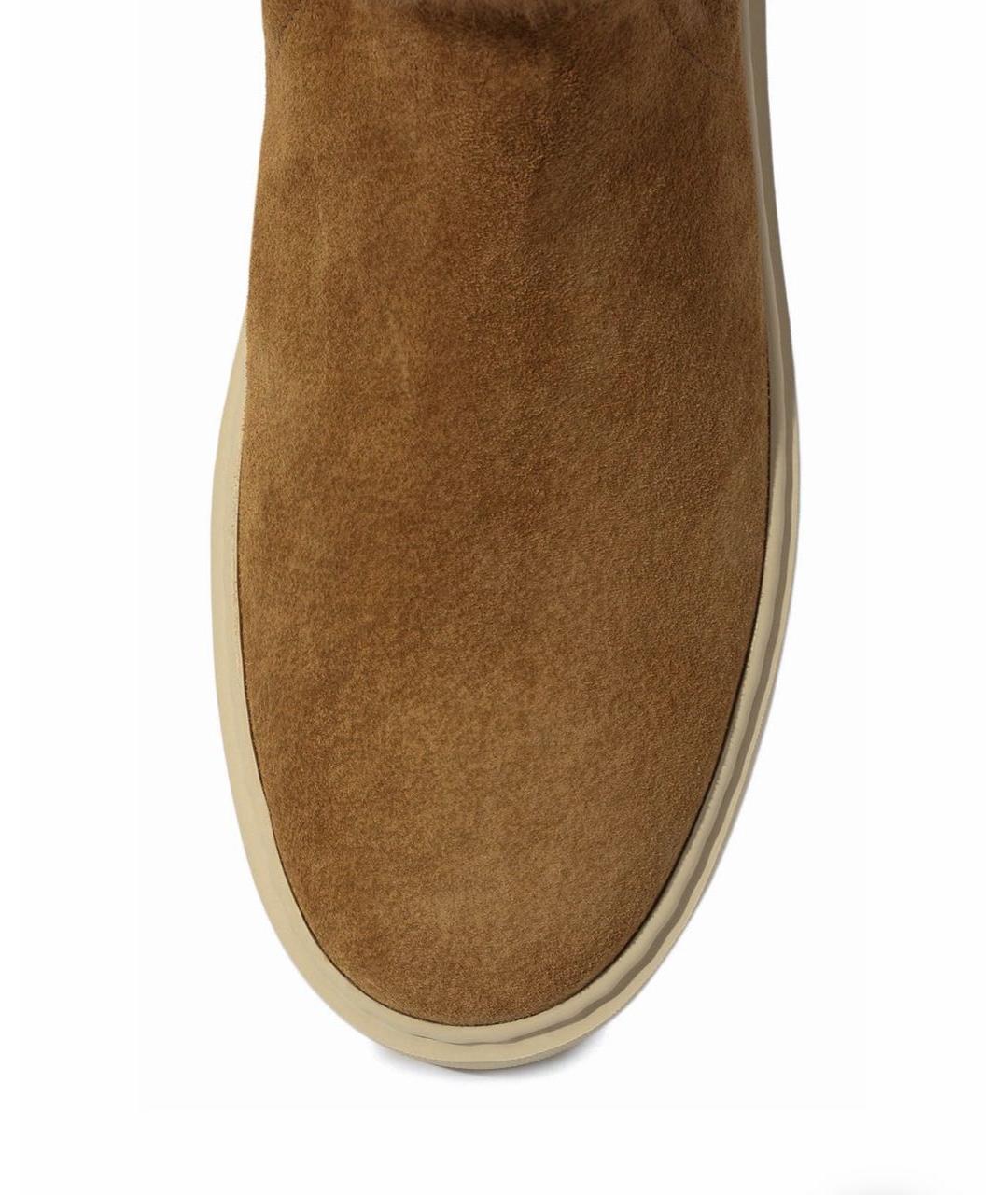 SANTONI Коричневые замшевые ботинки, фото 4