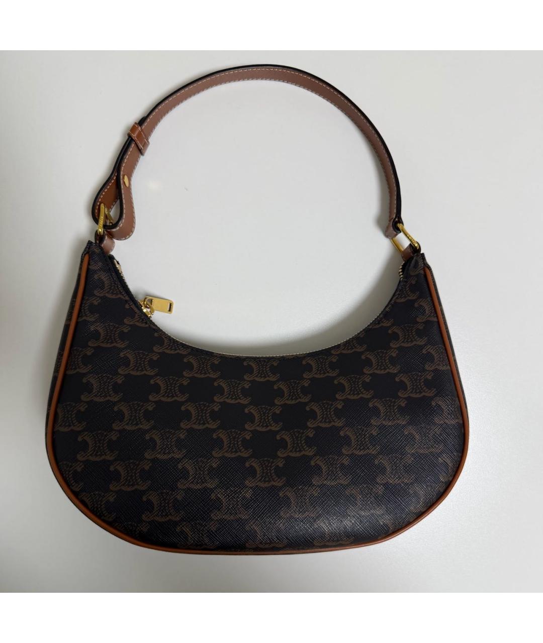 CELINE Коричневая сумка с короткими ручками, фото 8