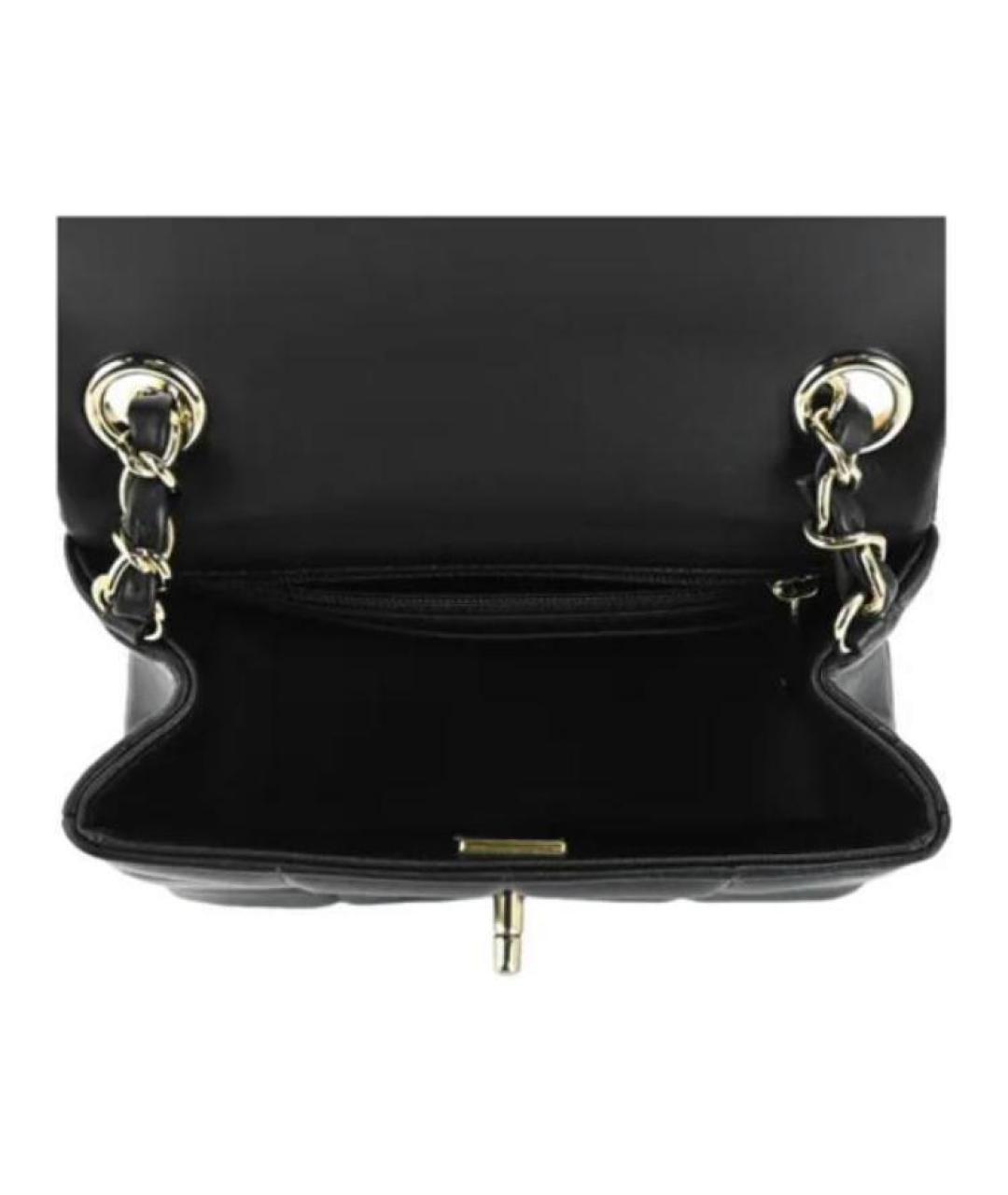 CHANEL Черная кожаная сумка через плечо, фото 5