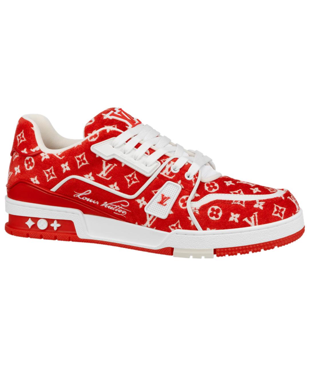 LOUIS VUITTON Красные кроссовки, фото 3