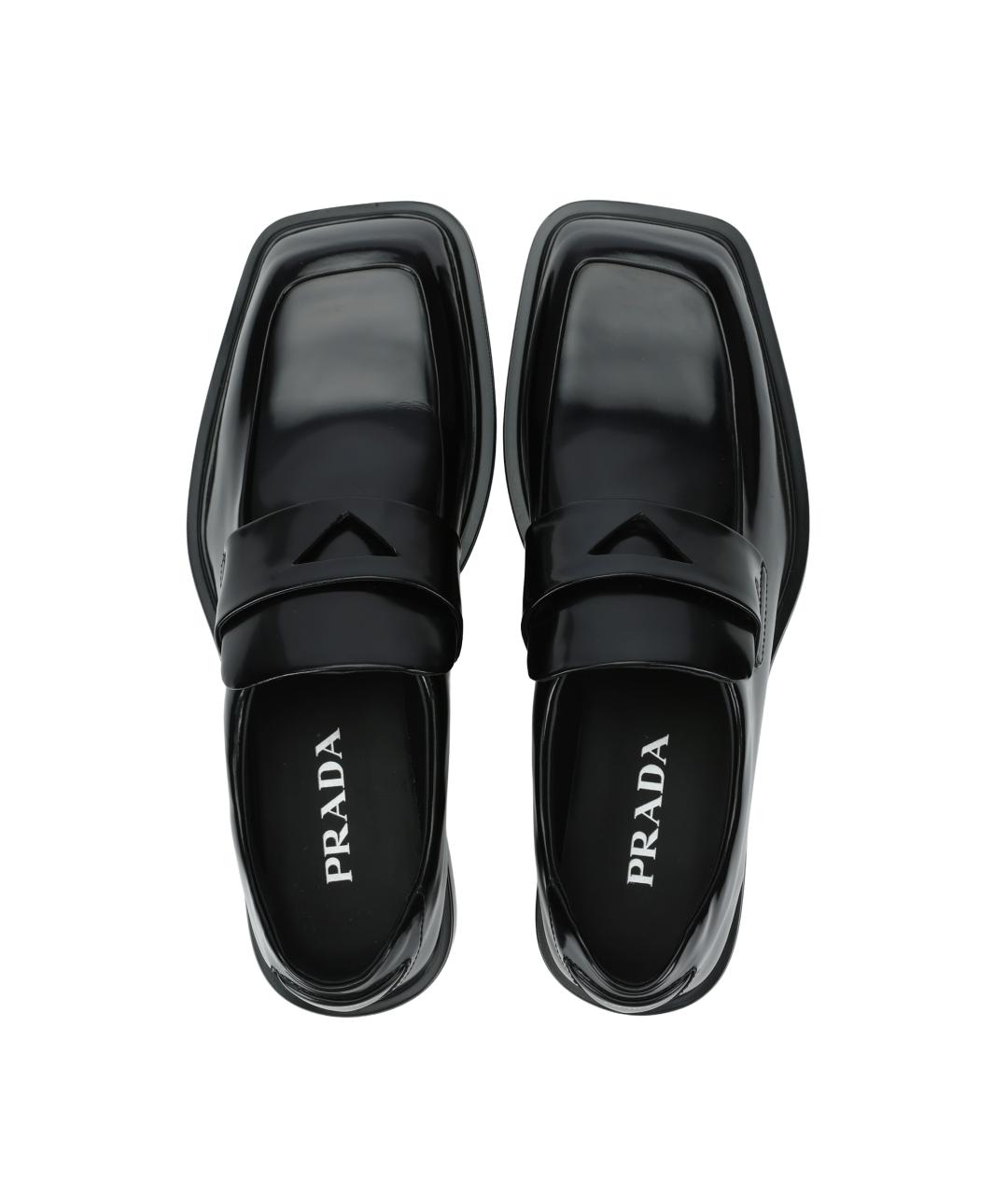 PRADA Черные кожаные лоферы, фото 3