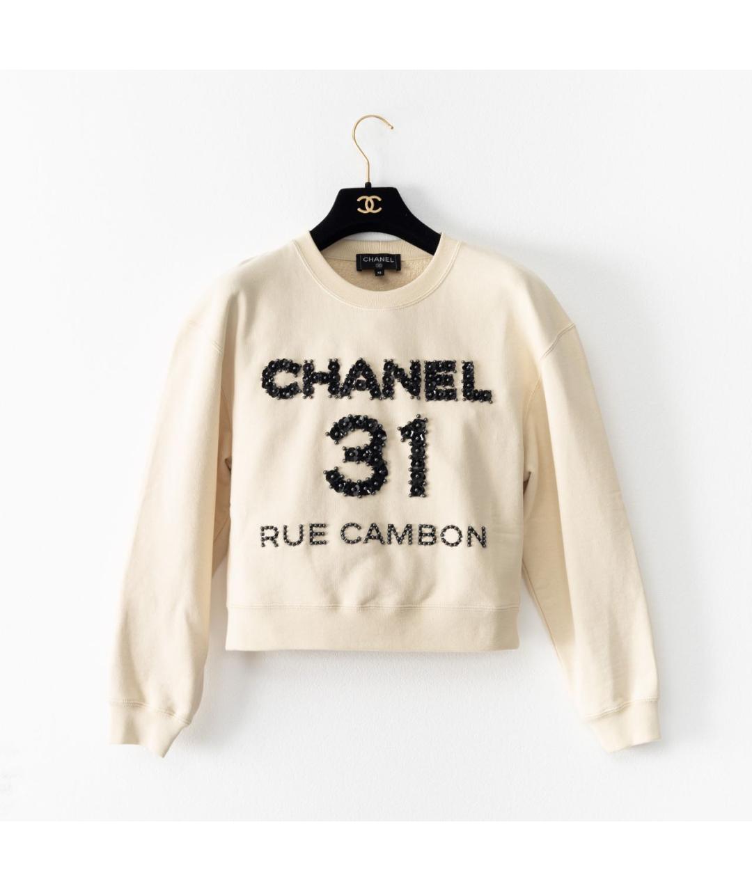 CHANEL Бежевый хлопковый джемпер / свитер, фото 8