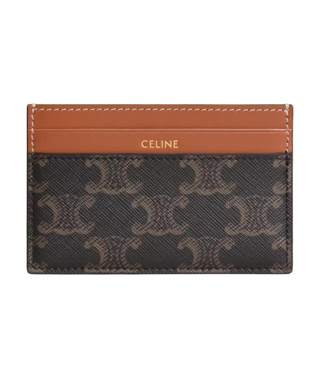 CELINE Коричневый кардхолдер, фото 1