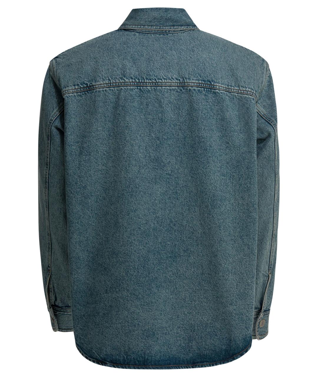 Ami Paris Синяя хлопковая кэжуал рубашка, фото 2