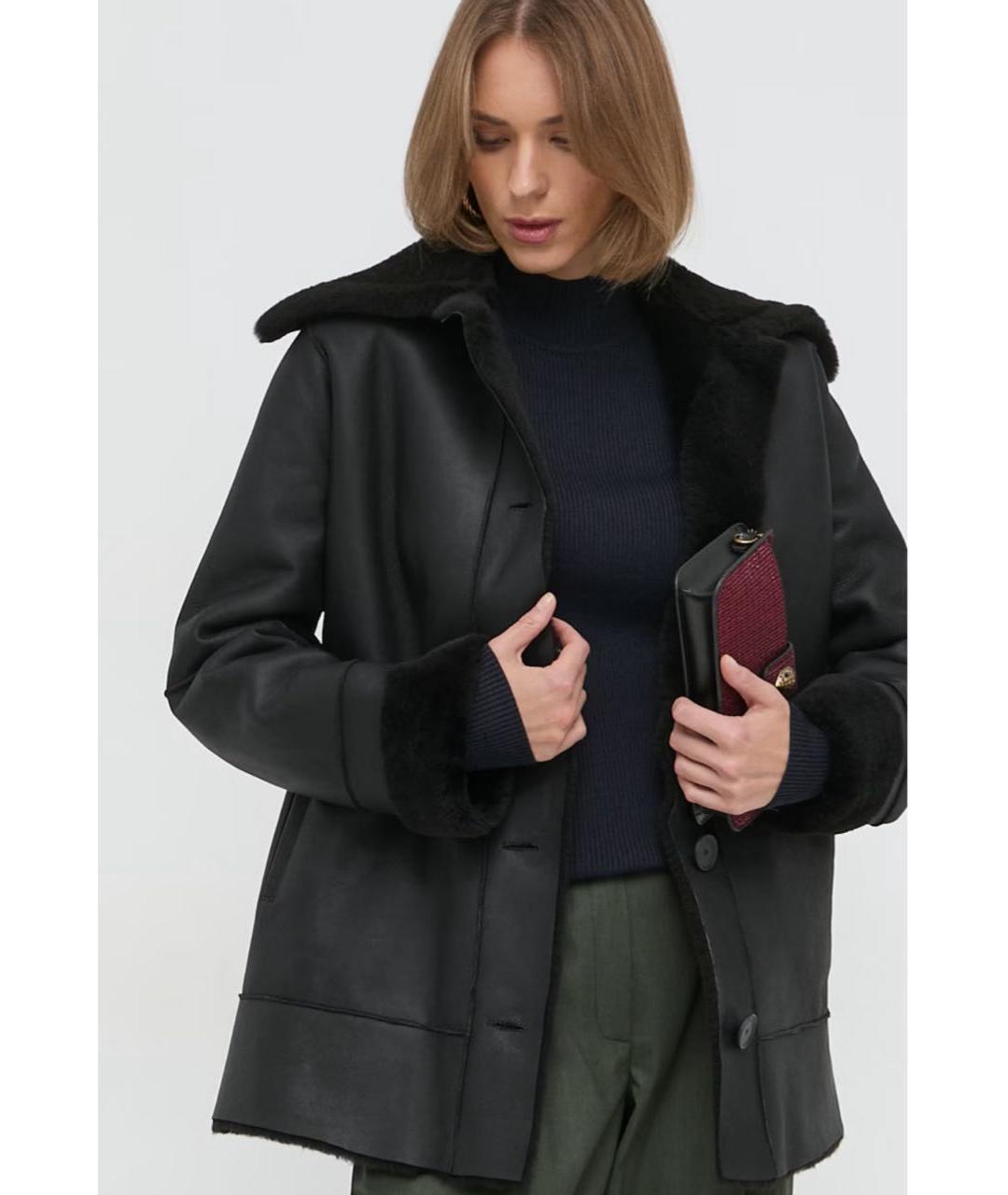 LIVIANA CONTI Черная меховая дубленка, фото 5