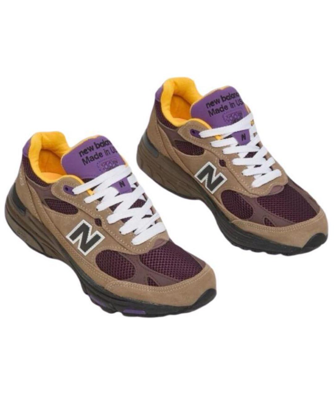NEW BALANCE Коричневые замшевые кроссовки, фото 3