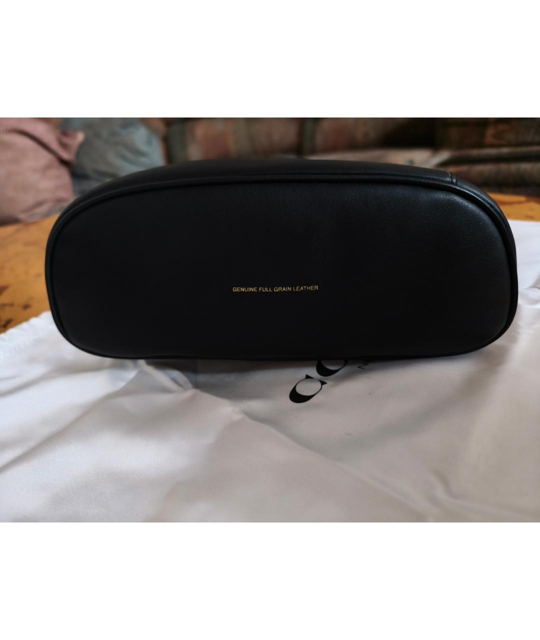 COACH Черная кожаная сумка на плечо, фото 4