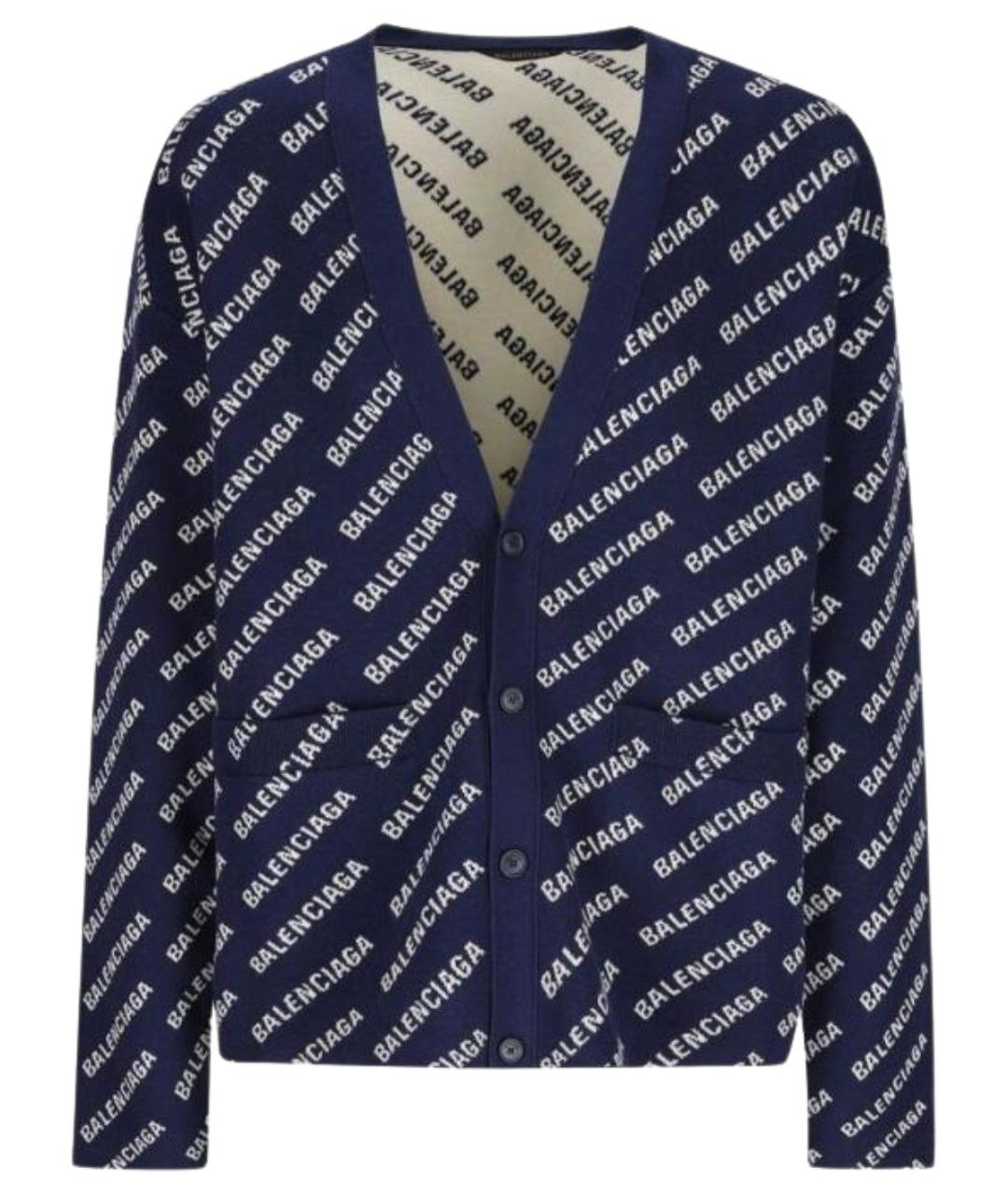 BALENCIAGA Темно-синий кардиган, фото 1