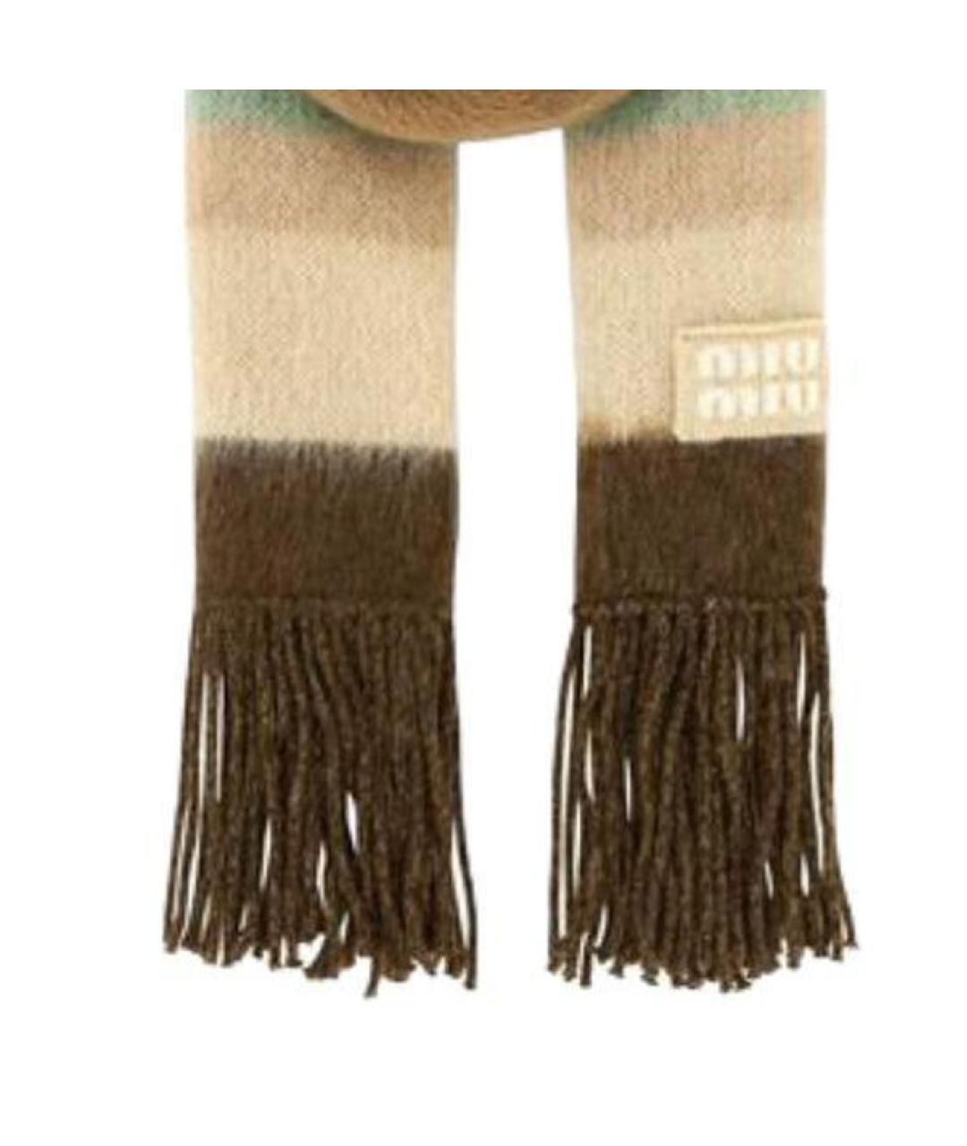 MIU MIU Мульти шерстяной шарф, фото 3