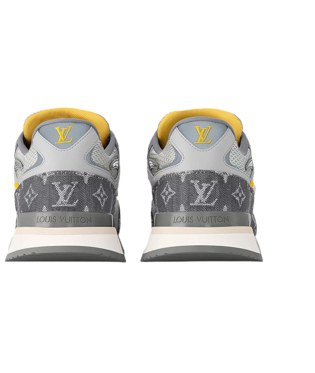 LOUIS VUITTON Серые текстильные низкие кроссовки / кеды, фото 5