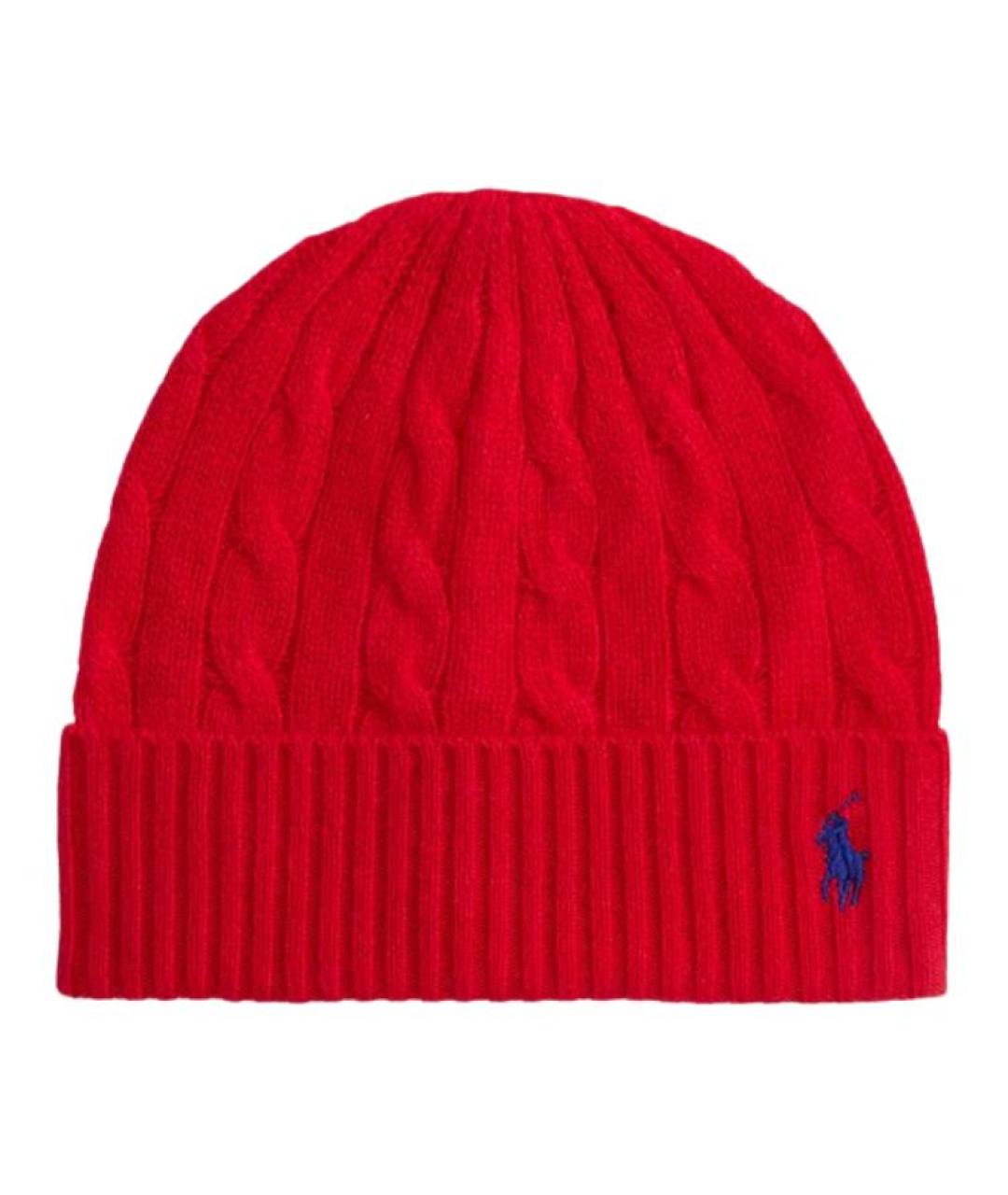POLO RALPH LAUREN Красная шерстяная шапка, фото 1