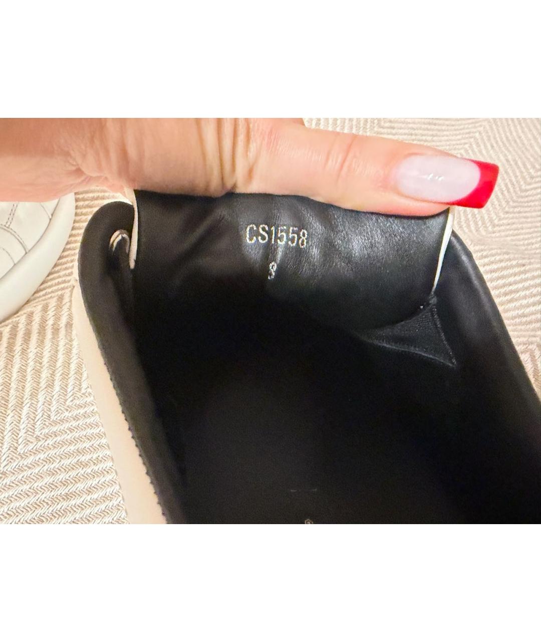 DOLCE&GABBANA Белые кожаные низкие кроссовки / кеды, фото 6