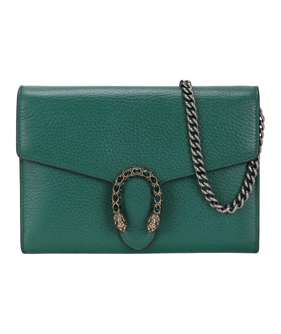 GUCCI Зеленая кожаная сумка через плечо, фото 1