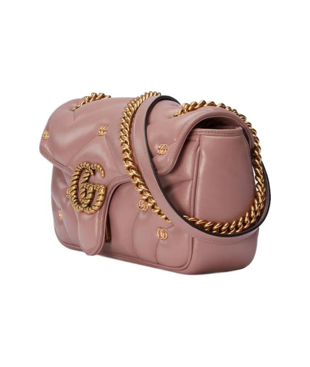 GUCCI Розовая кожаная сумка через плечо, фото 2