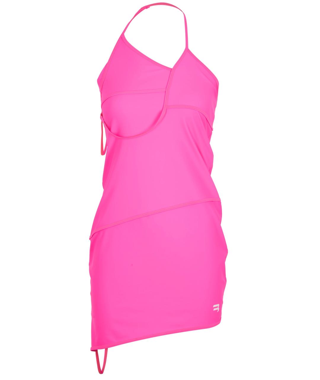 BALENCIAGA Розовое полиамидовое коктейльное платье, фото 8