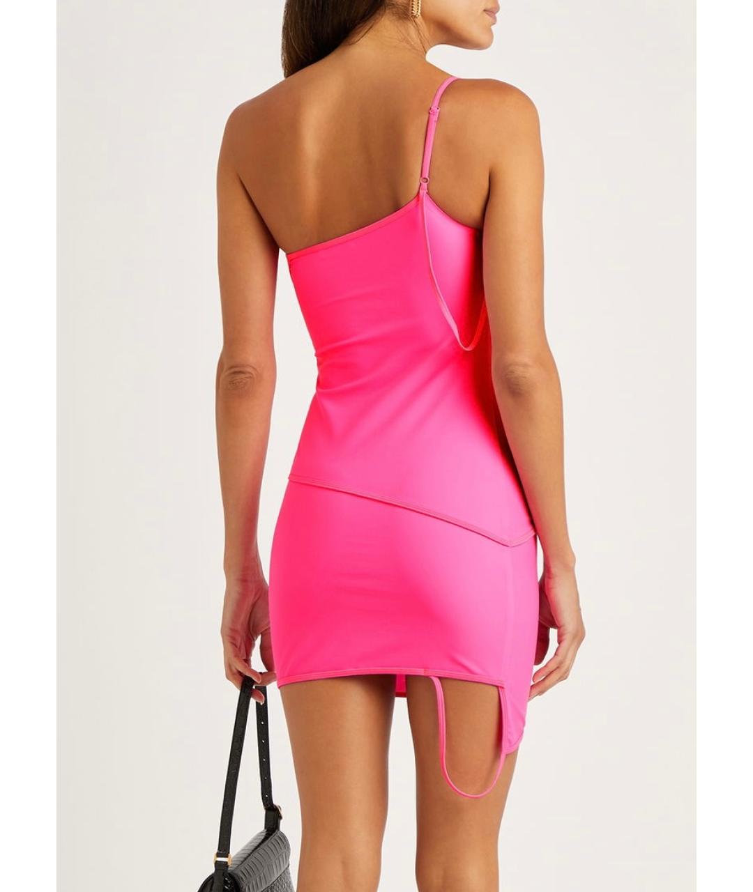 BALENCIAGA Розовое полиамидовое коктейльное платье, фото 7