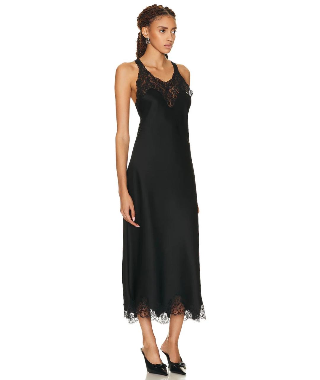 BALENCIAGA Черное ацетатное коктейльное платье, фото 3